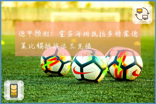德甲预测：霍芬海姆抵挡多特蒙德 莱比锡挑战法兰克福